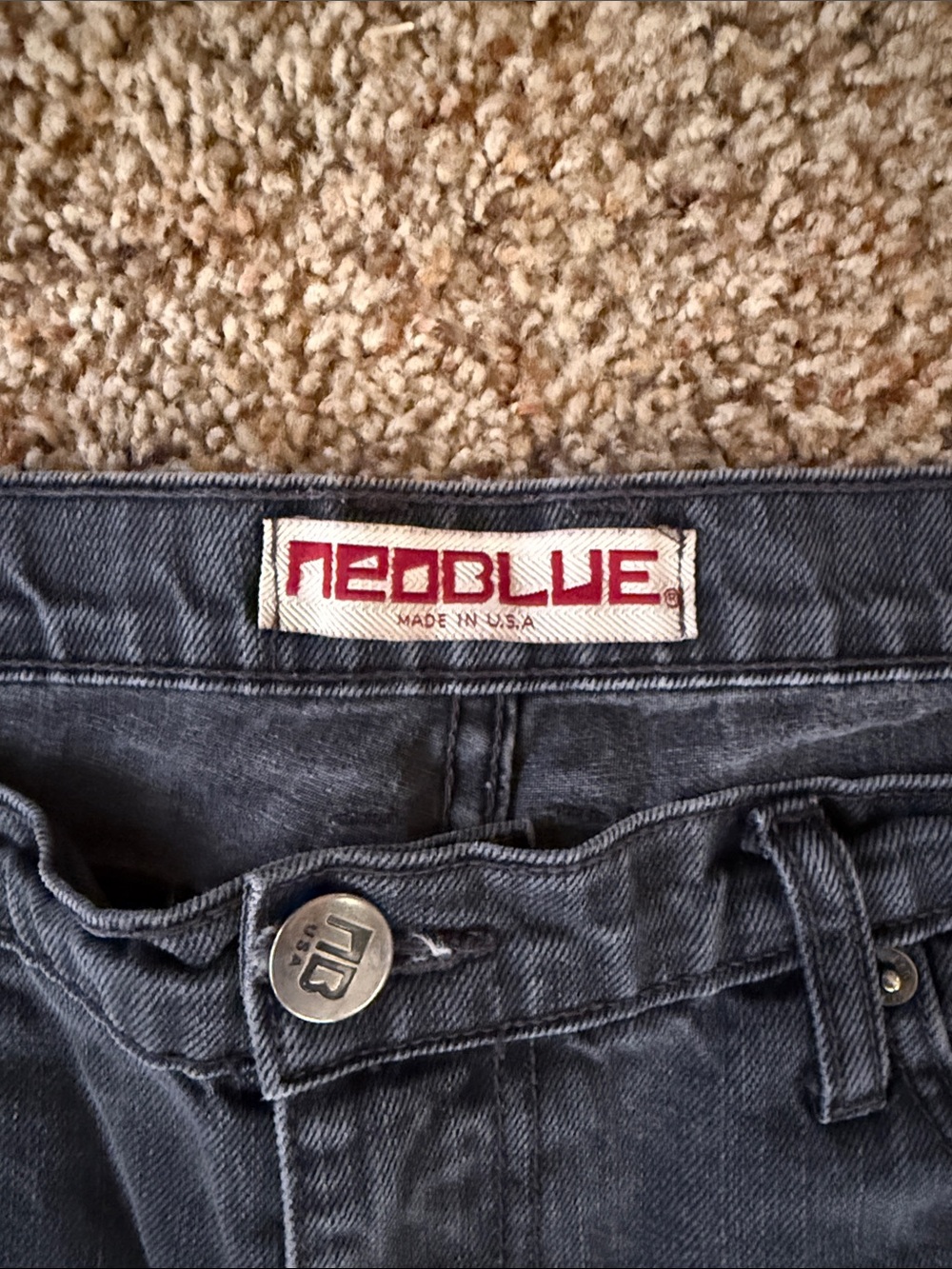 Men's Straight Leg Jeans in Faded Black - Picture 2 of 4
